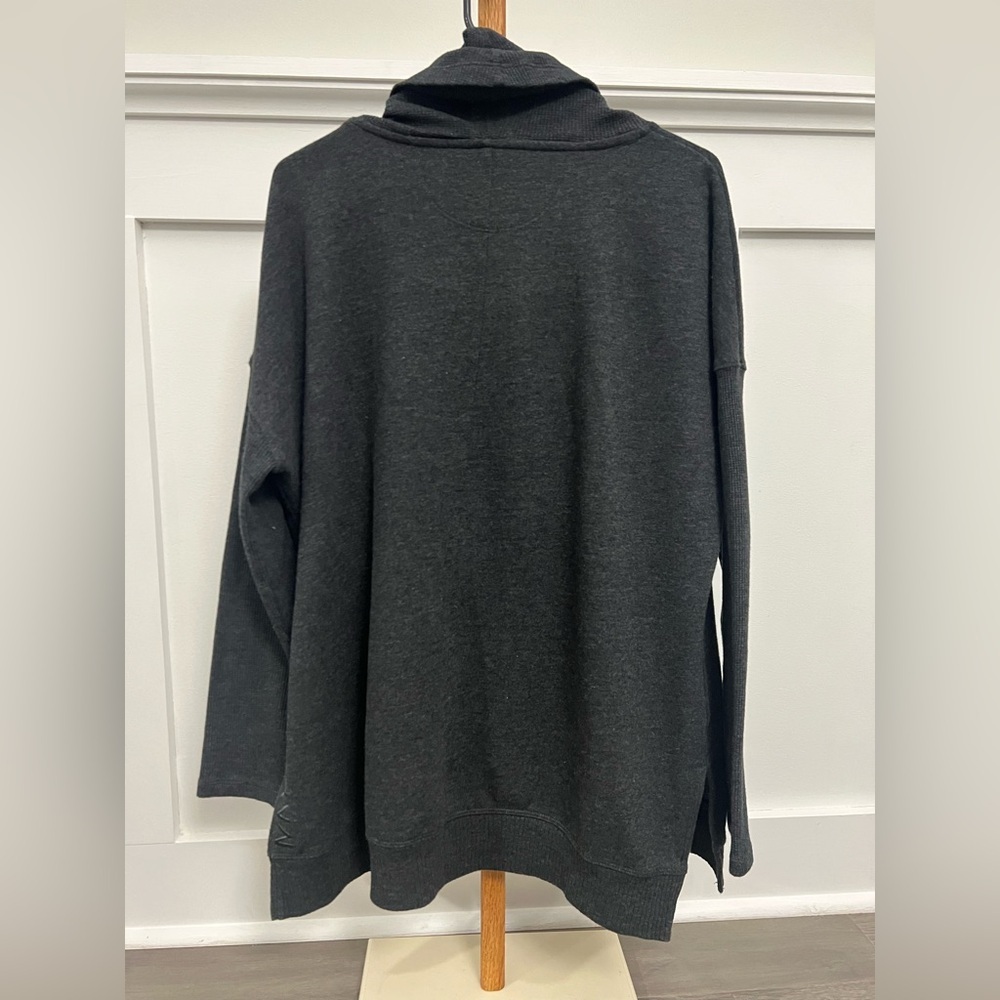 Marc New York Andrew Marc Performance Heather Dark Gray Cowl Neck Sweater sz XL - Picture 6 of 7